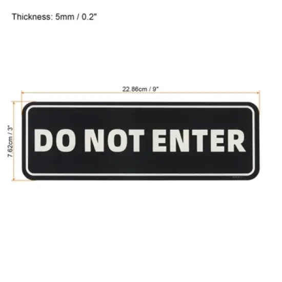 Unique Bargains Acrylic Self-Adhesive Decor Business Do Not Enter Sign image {1}