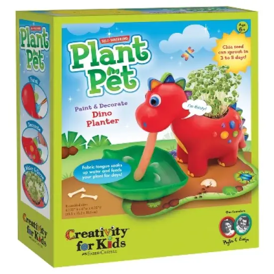 Creativity for Kids Self Watering Plant Pet Dinosaur Garden Art Kit image {13}