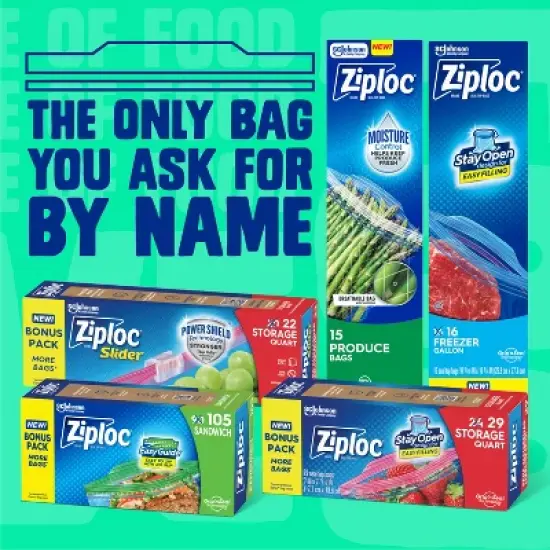 Ziploc Quart Food Storage Bags - 48 ct - Target Exclusive Back to School Designs image {7}