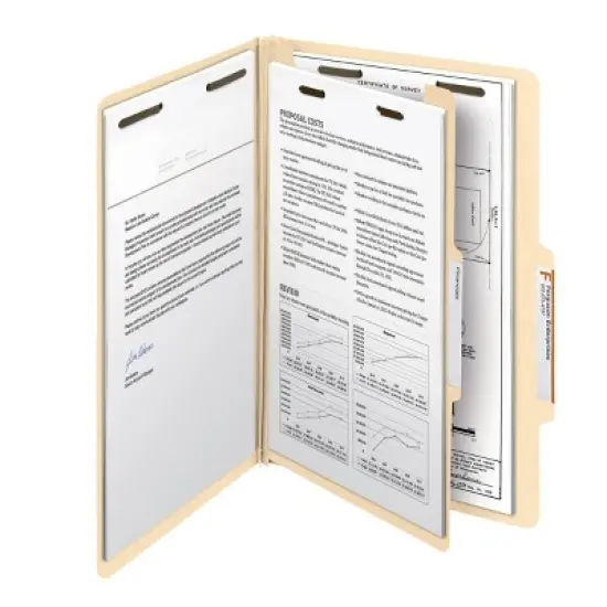 Smead Classification File Folder, 1 Divider, 2" Expansion, Legal Size, Manila, 10 per Box (18700) image {5}
