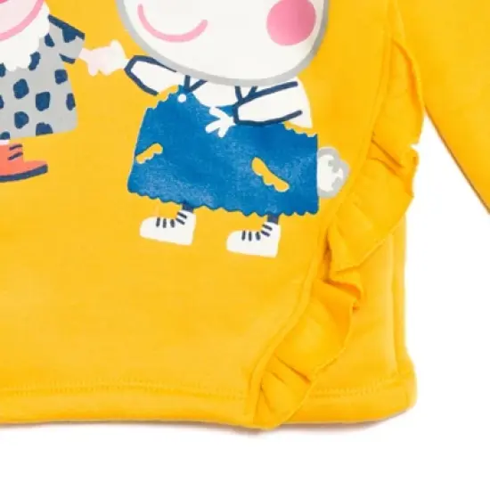 Peppa Pig Girls Pullover Fleece Hoodie and Leggings Outfit Set Little Kid  image {5}