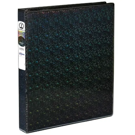 Avery Luxe Collection Durable Holographic 3 Ring Binder, Customizable View Cover, 1 Inch Round Rings, 1 Holographic Black Binder (03225) image {7}