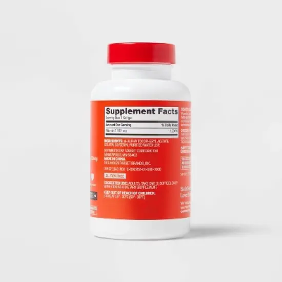Vitamin E 180mg Supplement Softgels - 200ct - up&up&trade; image {2}