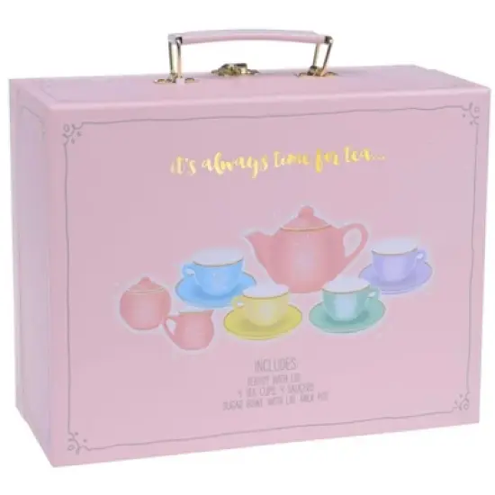 Jewelkeeper Porcelain Tea Party Set for Little Girls - Polka Dots - 13 Pieces image {3}