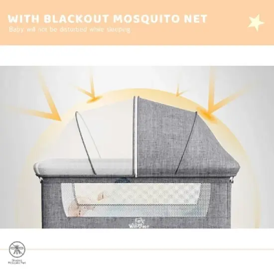 Dexmalle Adjustable Portable Baby Bassinet image {6}