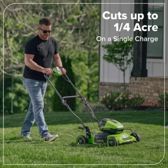 Greenworks Powerall 2x24V 19" Brushless Push Mower with (2) 4.0Ah Batteries and Charger image {5}