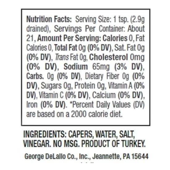 DeLallo Capote Capers in Brine, 4 oz Jar, (4 Pack) image {4}
