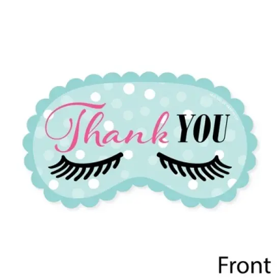 Big Dot of Happiness Spa Day - Shaped Thank You Cards - Girls Makeup Party Thank You Note Cards with Envelopes - Set of 12 image {2}
