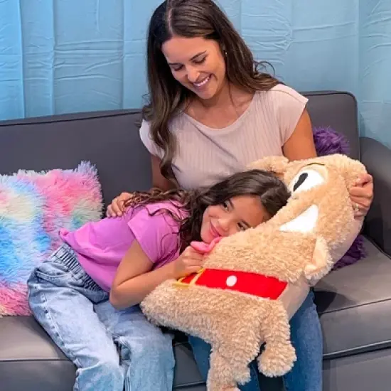 Shamzees: Dog - Brown - Plush Pillow Cover, Soft Huggable Animal Character image {2}