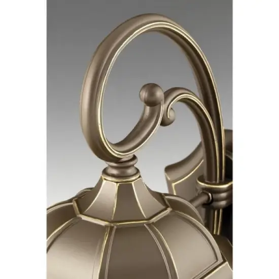 Progress Lighting, Verdae Collection, 3-Light Post Lantern, Antique Bronze, Clear Seeded Glass image {3}