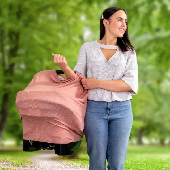 WeeSprout Car Seat Covers for Babies - Carseat Canopy Easily Slips On & Off, Fits All Baby Car Seats, Easy to View Baby, 9-in-1 Additional Uses image {6}