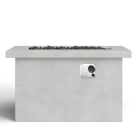 Premium Concrete Outdoor Fire Pit Table with Stainless Steel Burner and Propane/Natural Gas Compatibility for Patio Gatherings image {1}