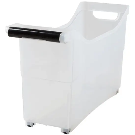 The Lakeside Collection Rolling Storage Bin with Wheels on the Bottom image {5}