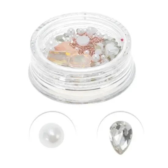 Unique Bargains Women's Elegant Rhinestone Nail Supplies Assorted Color 1 Set image {2}