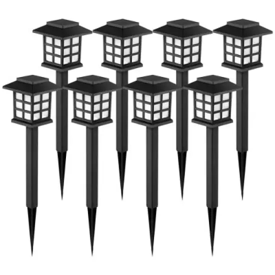 GIGALUMI Warm White Solar Path Lights, Waterproof LED with 10-Hour Runtime for Gardens, Patios & Driveways image {9}