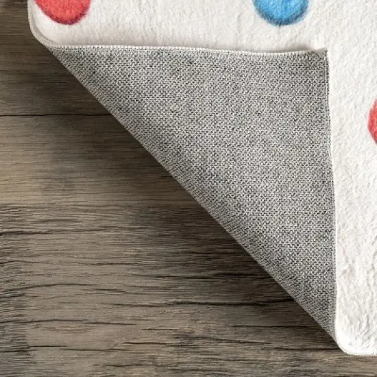 nuLOOM Ilse Colorful Dots Machine Washable Kids Area Rug image {6}