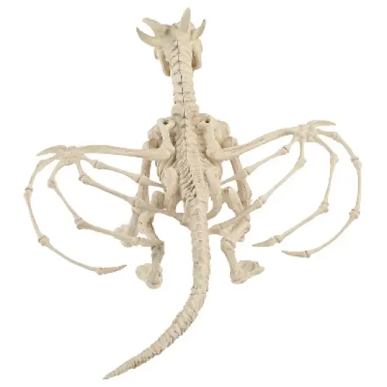 Seasons USA Skeleton Dragon Prop Halloween Decoration -  13 in x 22 in x 8 in - Off-White image {1}