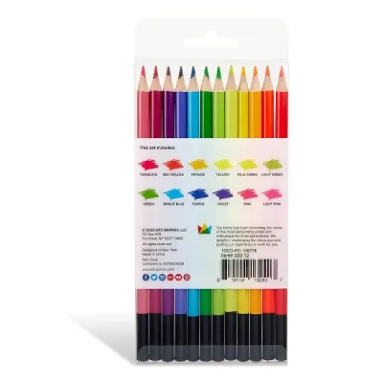 KINGART Neon Colored Pencils 12 pc image {6}
