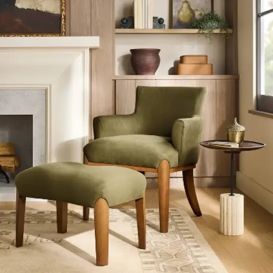 Upholstered Accent Chair Green - Threshold&trade; designed with Studio McGee image {1}