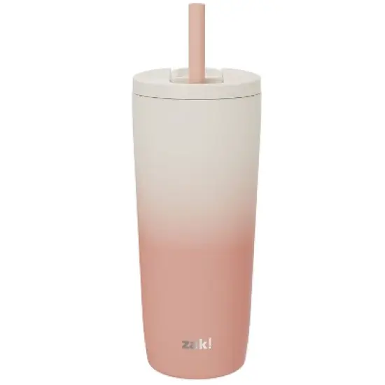Zak Designs 20 fl oz Stainless Steel Straw Tumbler image {7}