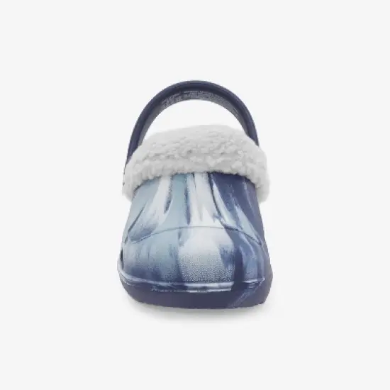 Stride Rite 360 Bray Kid's Machine Washable Lined Light-Up Slip-On Clog | 4 | Blue Swirl image {4}