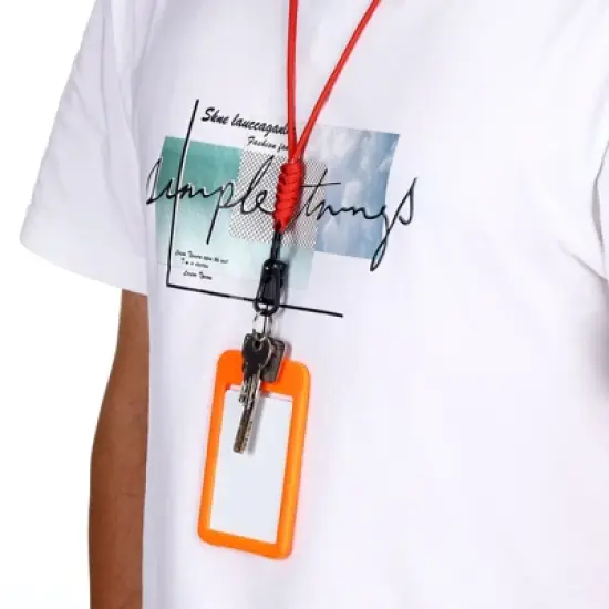 Unique Bargains Polyester Wear-resistant Lightweight ID Card Neck Lanyards with Hook 3 Pcs image {5}