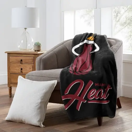 NBA Miami Heat 50 x 60 Raschel Throw Blanket image {1}
