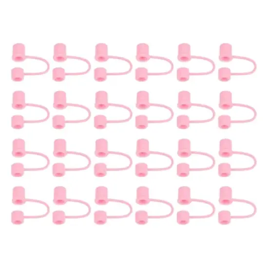 Unique Bargains Silicone Removable Washable Flexible Drinking Straw Cover Cap image {4}