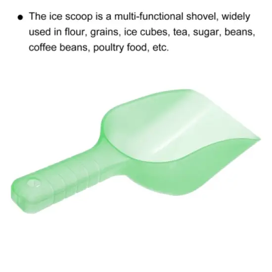 Unique Bargains Plastic Multi-functional Durable Kitchen Maker Ice Scoop 12oz Green 1 Pc image {2}