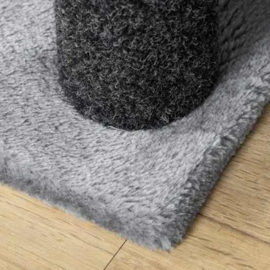 PawHut 4 Levels Cat Steps, Pet Stairs Carpeted Ladder, Kitten Tree Climber with Scratching Posts, Hanging Play Ball, Side Step, for High Bed, Sofa image {5}