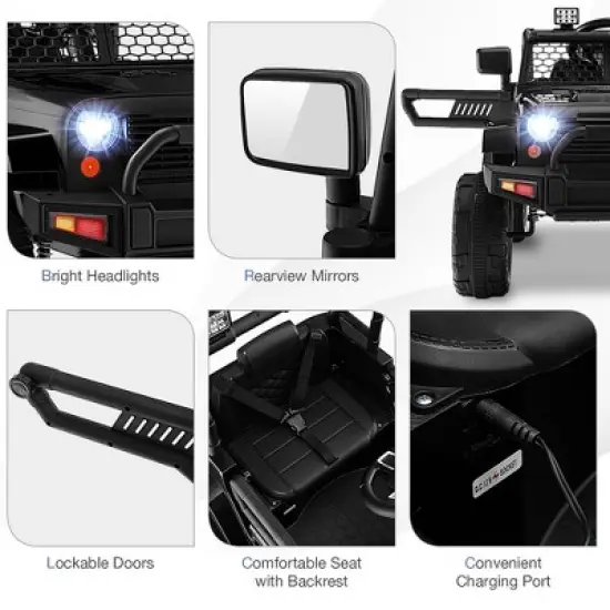 Costway 12V Kids Ride On Truck Car Electric Vehicle Remote w/ Music & Light image {7}