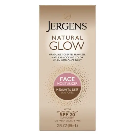 Jergens Natural Glow Face Moisturizer Self Tanner Daily Sunscreen - SPF 20 - 2 fl oz image {10}