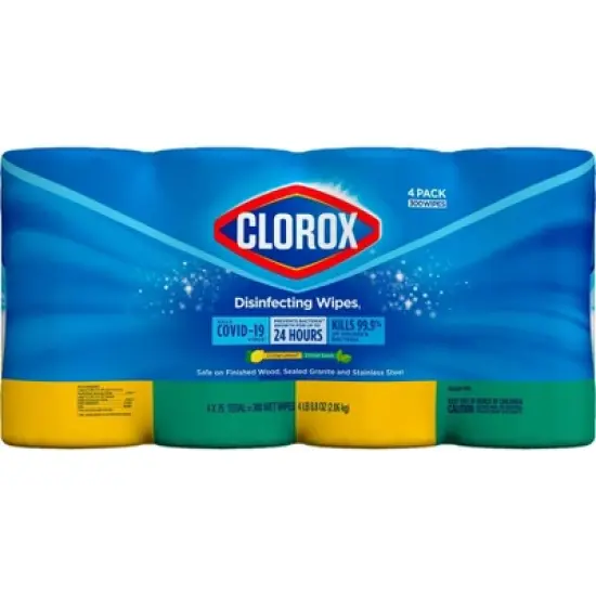 Clorox Disinfecting Wipes Value Pack - 300ct/4pk image {4}