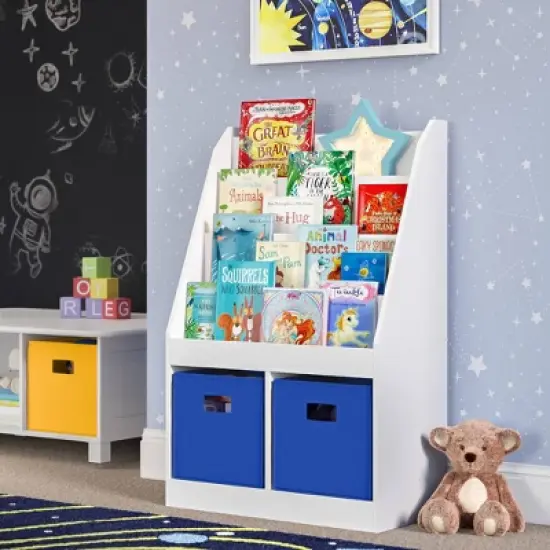 Kids' Bookrack with 2 Cubbies - RiverRidge Home image {1}