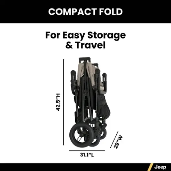 Jeep Gladiator 4-Seater Stroller Wagon by Delta Children - Black/Tan image {4}