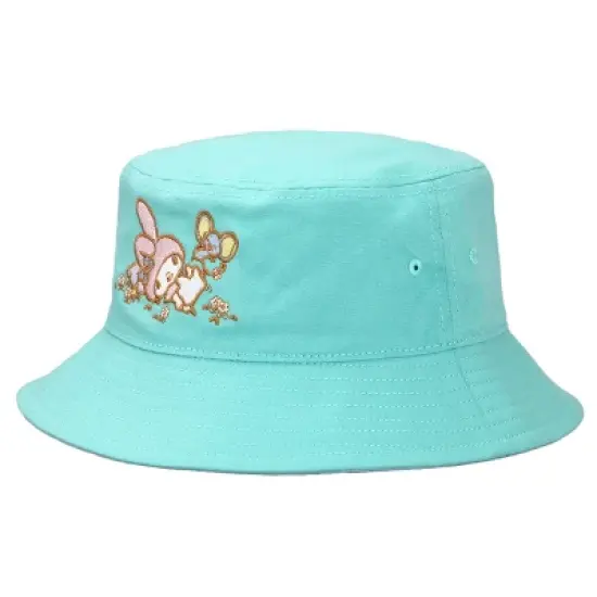 Hello Kitty My Melody Sanrio Embroidered Canvas Bucket Hat For Women image {2}