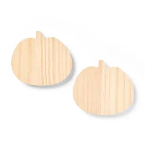 2ct Halloween Craft Wood Pumpkins - Mondo Llama&trade; image {2}