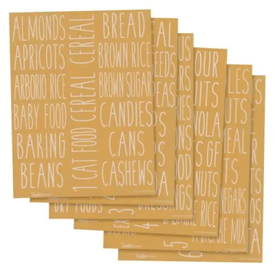 Talented Kitchen 136 Pantry Labels for Food Containers, Preprinted White All Caps on Clear Stickers for Jars, Kitchen Canisters image {5}