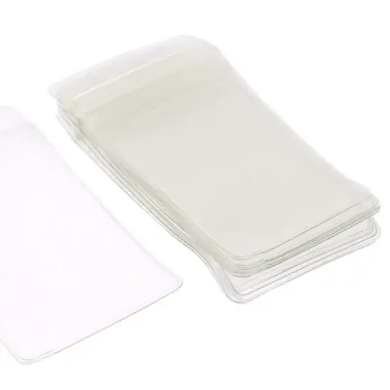 Unique Bargains Soft Plastic Resealable Vertical ID Card Badge Holders 12 Pcs image {2}