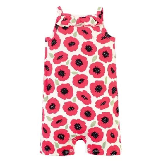 Touched by Nature Unisex Baby Organic Cotton Rompers, Poppy image {3}