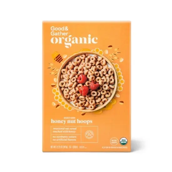 Organic Honey Nut Hoops Breakfast Cereal - 12.25oz - Good & Gather&trade; image {4}