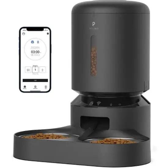 PETLIBRO Automatic Cat Feeder, 5G WiFi Pet Feeder with APP Control for Pet Dry Food, Low Food & Blockage Sensor for Cat & Dog image {9}