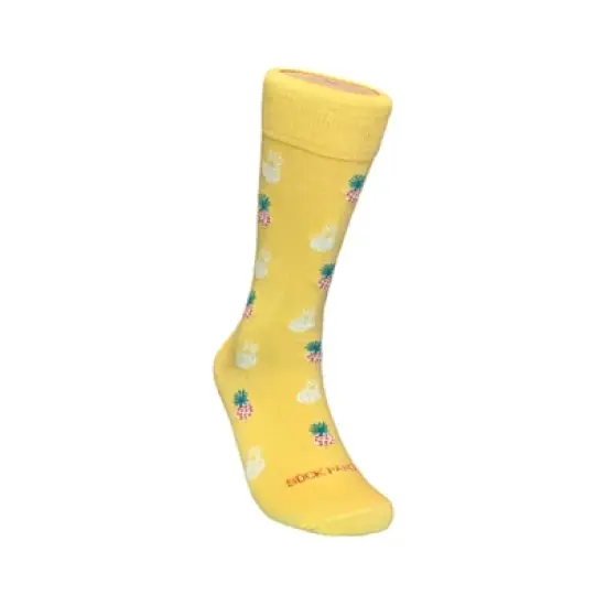 Yellow Pineapple Patterned Socks (Women's Sizes, Adult Medium) from the Sock Panda image {2}