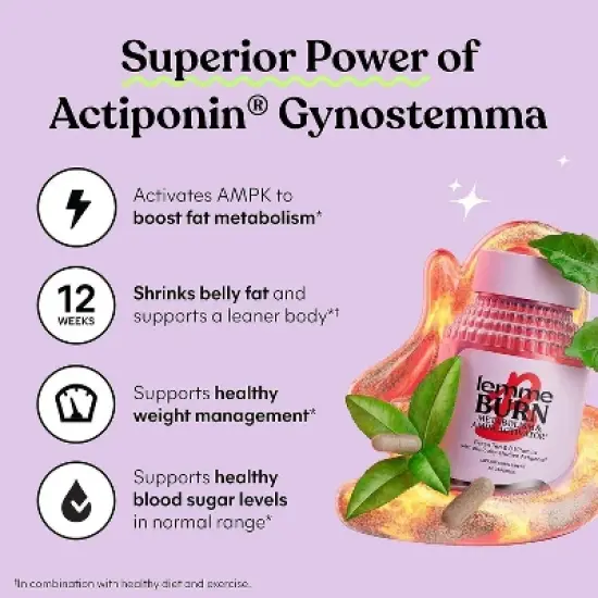 Lemme Burn Metabolism and Fat-Burning Vegan Capsules - 60ct image {4}