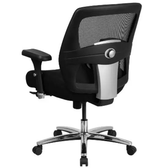 Flash Furniture HERCULES Series 24/7 Intensive Use Big & Tall 500 lb. Rated Black Mesh Executive Ergonomic Office Chair with Ratchet Back image {6}