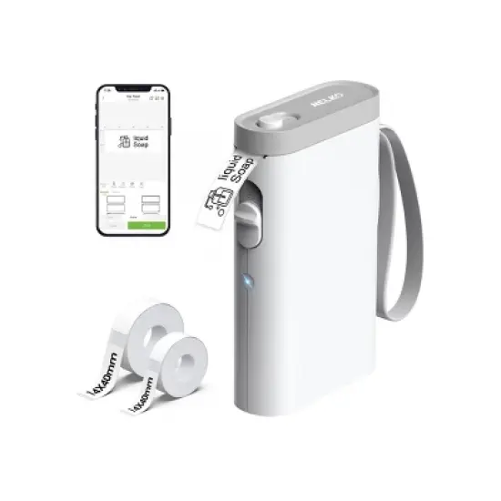 Nelko P21 Bluetooth Label Printer White with 14x40mm 100pc Roll and 14x40mm 180pc Roll image {11}