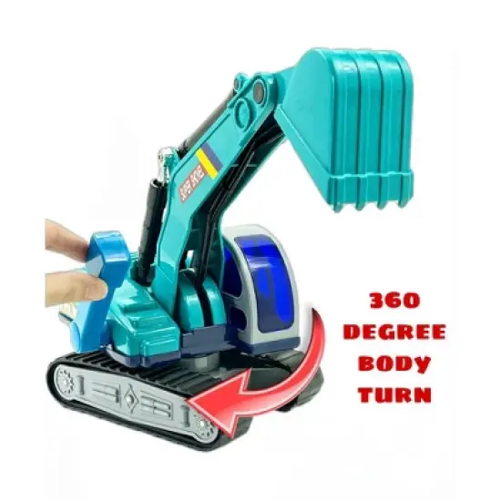 Big Daddy - Medium Sized Heavy Duty Red & Yellow Dump Truck with 360 degree turning Excavator the Construction Toy Set - Combo Set image {4}