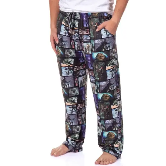 Star Wars Mens' Movie Film Classic Character Scenes Sleep Pajama Pants Multicolored image {4}