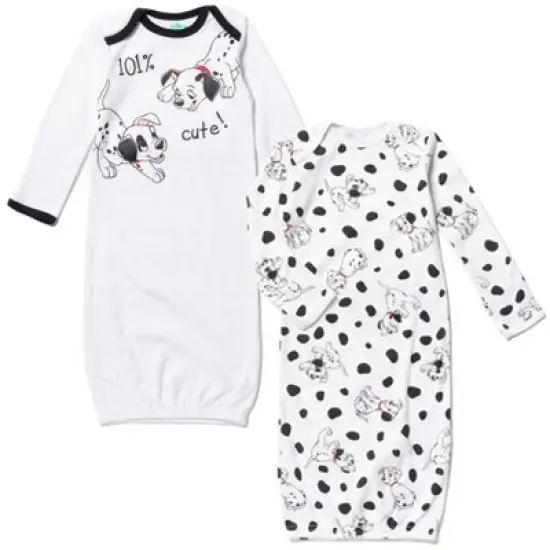 Disney 101 Dalmations Patch Baby 2 Pack Long Sleeve Swaddle Sleeper Gowns Newborn  image {7}
