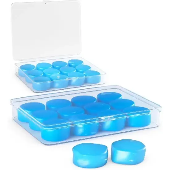 Quality Plugs12 Pairs Soft Moldable Silicone Ear Plugs In 2 Convenient Travel Storage Boxes Concerts Construction Noise Cancelling Reduction 27dB image {9}